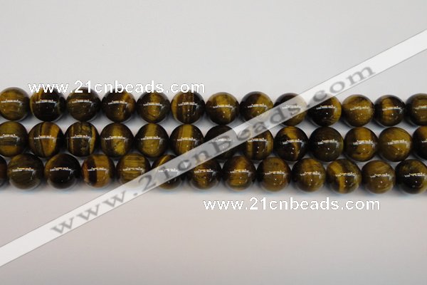 CTE1213 15.5 inches 12mm round AB grade yellow tiger eye beads