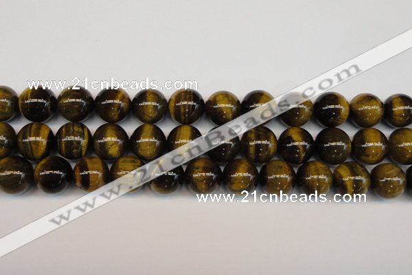 CTE1215 15.5 inches 16mm round AB grade yellow tiger eye beads