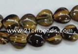 CTE122 15.5 inches 12*12mm heart yellow tiger eye beads wholesale