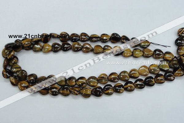 CTE122 15.5 inches 12*12mm heart yellow tiger eye beads wholesale