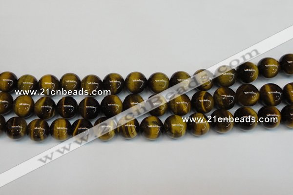 CTE1220 15.5 inches 10mm round AB+ grade yellow tiger eye beads