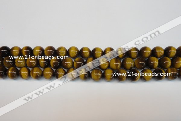 CTE1227 15.5 inches 8mm round A grade yellow tiger eye beads