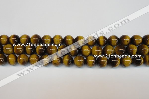 CTE1229 15.5 inches 12mm round A grade yellow tiger eye beads