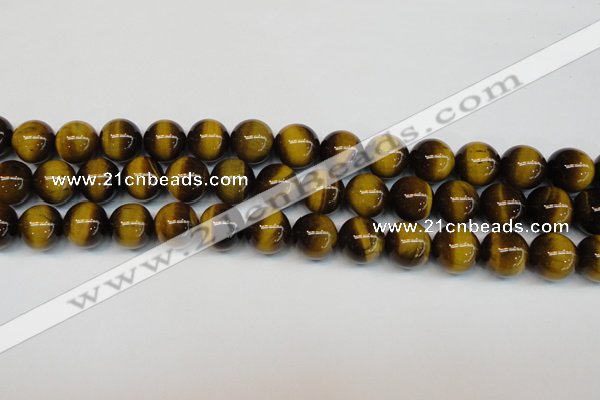 CTE1235 15.5 inches 8mm round A+ grade yellow tiger eye beads