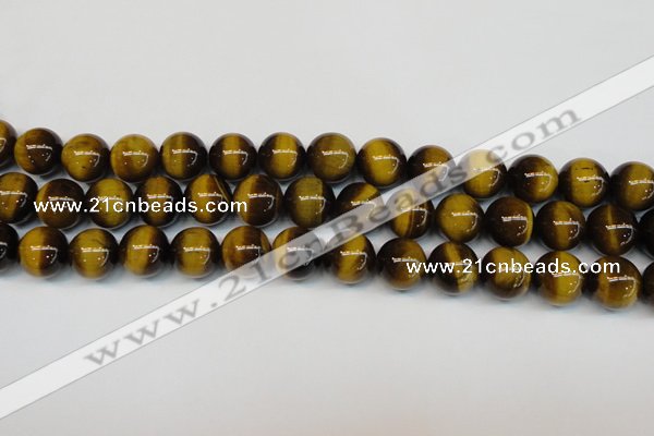 CTE1236 15.5 inches 10mm round A+ grade yellow tiger eye beads