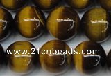 CTE1237 15.5 inches 12mm round A+ grade yellow tiger eye beads