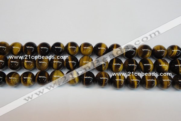 CTE1244 15.5 inches 10mm round AA grade yellow tiger eye beads