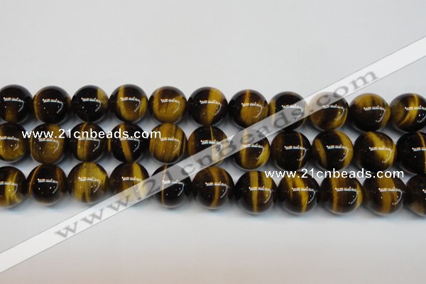 CTE1246 15.5 inches 14mm round AA grade yellow tiger eye beads