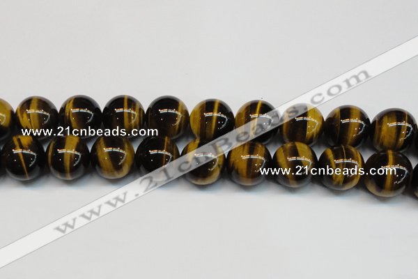 CTE1247 15.5 inches 16mm round AA grade yellow tiger eye beads