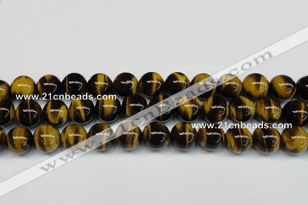 CTE1252 15.5 inches 10mm round AAA grade yellow tiger eye beads