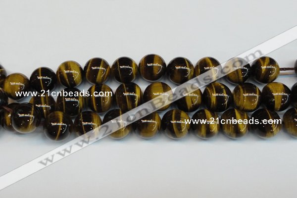 CTE1253 15.5 inches 12mm round AAA grade yellow tiger eye beads