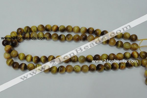 CTE129 15.5 inches 10mm round yellow tiger eye gemstone beads