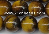 CTE1314 15.5 inches 14mm round B grade yellow tiger eye beads