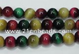 CTE133 15.5 inches 8mm round dyed tiger eye gemstone beads