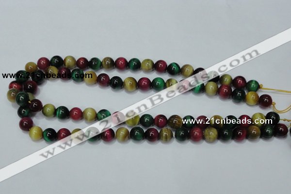 CTE134 15.5 inches 10mm round dyed tiger eye gemstone beads