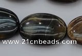 CTE1365 15.5 inches 18*25mm oval yellow & blue tiger eye beads