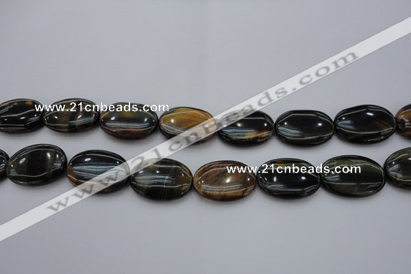 CTE1366 15.5 inches 22*30mm oval yellow & blue tiger eye beads