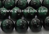 CTE1424 15.5 inches 12mm round green tiger eye beads wholesale