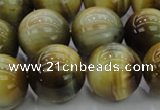 CTE1447 15.5 inches 18mm round golden & blue tiger eye beads