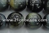 CTE1456 15.5 inches 16mm round golden & blue tiger eye beads