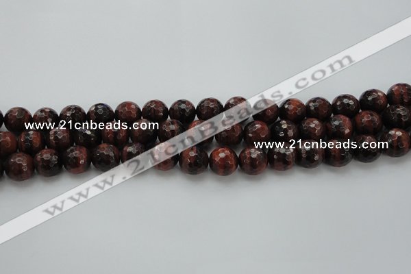 CTE1463 15.5 inches 10mm faceted round red tiger eye beads