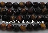 CTE1471 15.5 inches 6mm faceted round mixed tiger eye beads