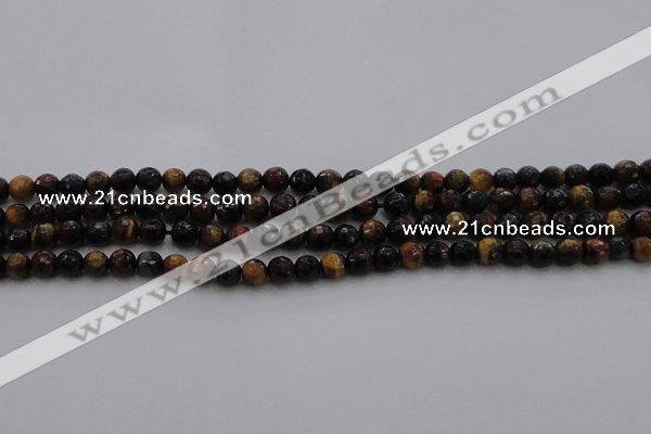 CTE1471 15.5 inches 6mm faceted round mixed tiger eye beads