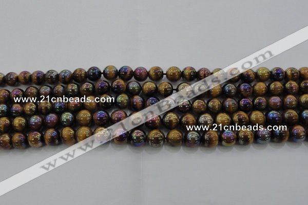 CTE1502 15.5 inches 8mm round AB-color yellow tiger eye beads