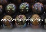 CTE1504 15.5 inches 12mm round AB-color yellow tiger eye beads