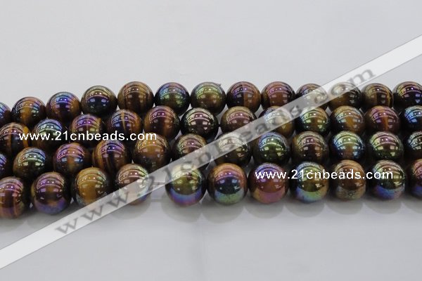 CTE1505 15.5 inches 14mm round AB-color yellow tiger eye beads