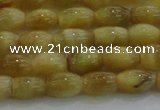 CTE1515 15.5 inches 6*10mm rice golden tiger eye beads wholesale