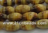 CTE1516 15.5 inches 8*12mm rice golden tiger eye beads wholesale