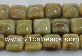 CTE1525 15.5 inches 8*8mm square golden tiger eye beads wholesale