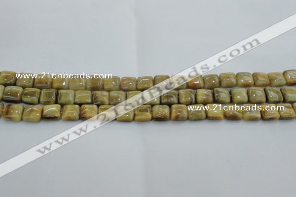 CTE1525 15.5 inches 8*8mm square golden tiger eye beads wholesale