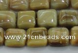 CTE1527 15.5 inches 12*12mm square golden tiger eye beads wholesale