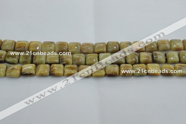 CTE1527 15.5 inches 12*12mm square golden tiger eye beads wholesale