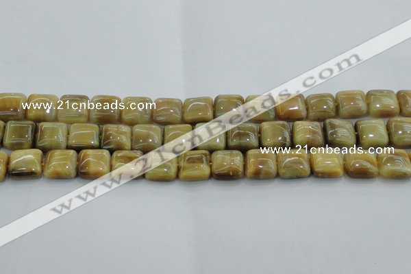 CTE1528 15.5 inches 14*14mm square golden tiger eye beads wholesale