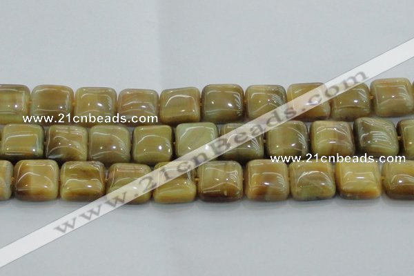 CTE1531 15.5 inches 20*20mm square golden tiger eye beads wholesale