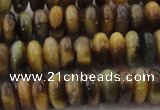 CTE1546 15.5 inches 4*8mm rondelle golden & blue tiger eye beads