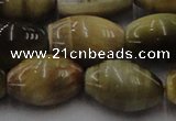 CTE1557 15.5 inches 15*20mm rice golden & blue tiger eye beads wholesale