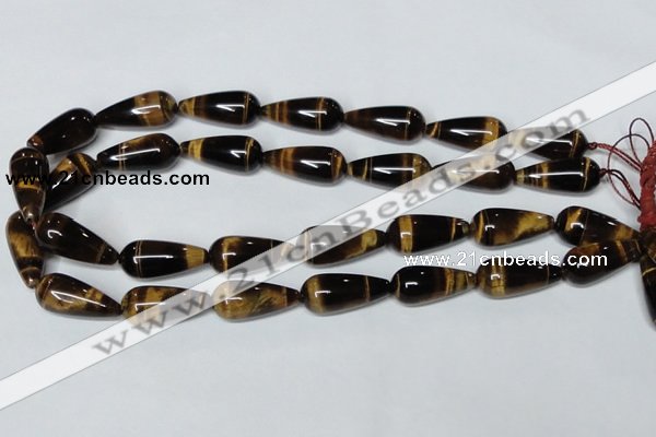 CTE156 15.5 inches 12*26mm teardrop yellow tiger eye gemstone beads