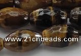 CTE1583 15.5 inches 13*18mm faceted rice yellow tiger eye beads