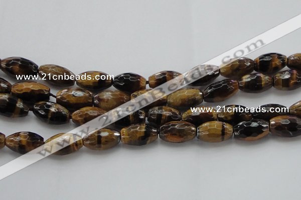 CTE1583 15.5 inches 13*18mm faceted rice yellow tiger eye beads