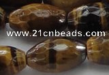 CTE1584 15.5 inches 15*20mm faceted rice yellow tiger eye beads