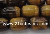 CTE1597 15.5 inches 13*18mm drum yellow tiger eye beads