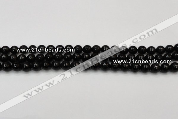 CTE1601 15.5 inches 6mm round AB grade black tiger eye beads