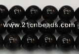 CTE1602 15.5 inches 8mm round AB grade black tiger eye beads