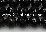 CTE1604 15.5 inches 12mm round AB grade black tiger eye beads