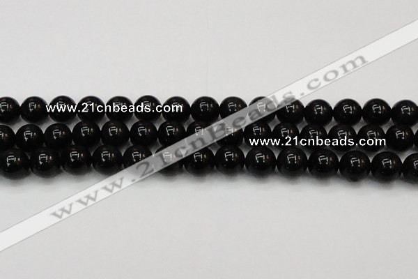 CTE1605 15.5 inches 14mm round AB grade black tiger eye beads