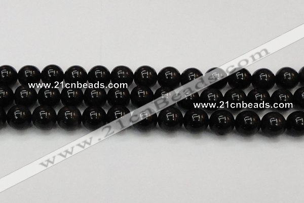 CTE1607 15.5 inches 18mm round AB grade black tiger eye beads